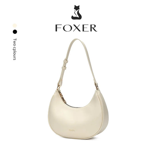 FOXER Lady's Shoulder Bag PU Leather Underarm Bag 2025 Autumn Winter Fashion Hobo Bag Commute Daily Use Gift for Lover