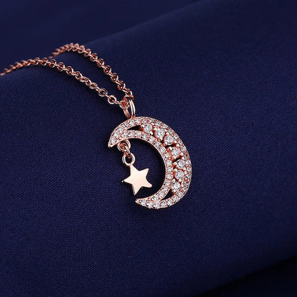 925 Sterling Silver Necklace For Women Round Pendent Sparkling Pave CZ Necklace Fashion Anniversary Birthday Jewelry Gifts N325 PlatiNum