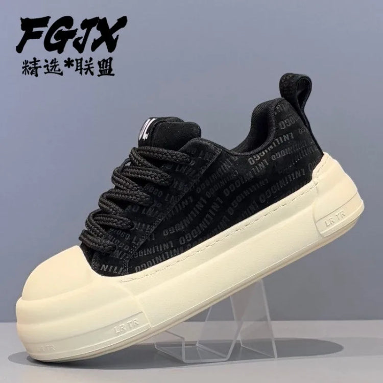 Men's Leather Platform Sneakers Breathable Versatile Men Casual Shoes Comfortable Fashion Male Running Sports Tenis Shoes Hombre