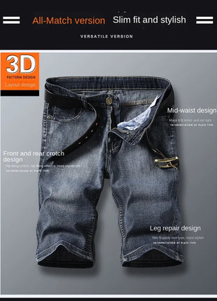 Jorts in denim slim da uomo stile classico da uomo Estate New Business Fashion Thin Stretch Short Casual jorts da uomo