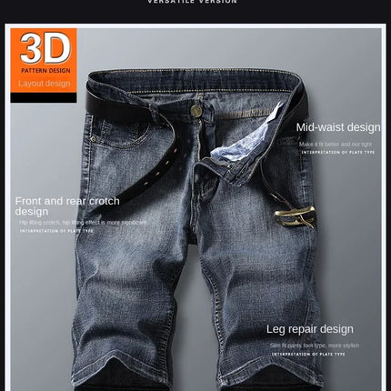 Jorts in denim slim da uomo stile classico da uomo Estate New Business Fashion Thin Stretch Short Casual jorts da uomo