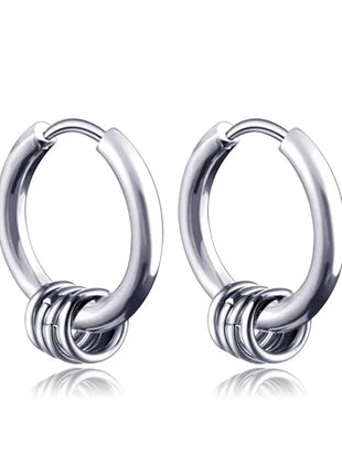 Long Hanging Crosses Leaves Pendants Hoops Woman Earrings Man Vintage Stainless steel Hip Hop Ear Piercing Jewelry Accessories PlatiNum