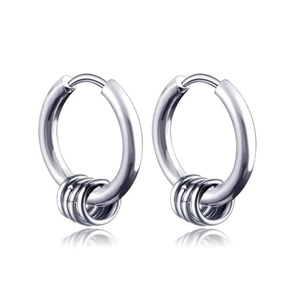 Long Hanging Crosses Leaves Pendants Hoops Woman Earrings Man Vintage Stainless steel Hip Hop Ear Piercing Jewelry Accessories PlatiNum