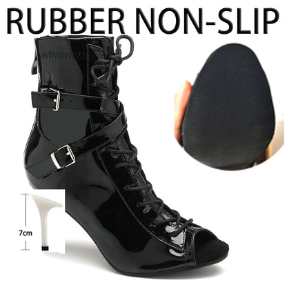 Sgesvier High Women Sandals Thin Heels Soft Stilettos Jazz Dance Female Shoes Sole Customizable Latin Dancing Sexy Plus Size 46