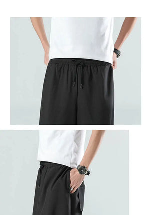Pantaloncini Estivi da Uomo Stile Cinese Harajuku, Pantaloni Harem Oversize, Pantaloni Vintage Traspiranti a Tinta Unita, Lunghezza al Polpaccio