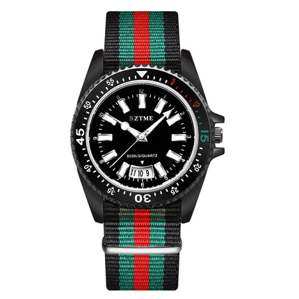 Nuovo orologio da calendario con cinturino in nylon da uomo alla moda, lussuoso e semplice orologio al quarzo con luce notturna per uomo d'affari e donna platinumshop