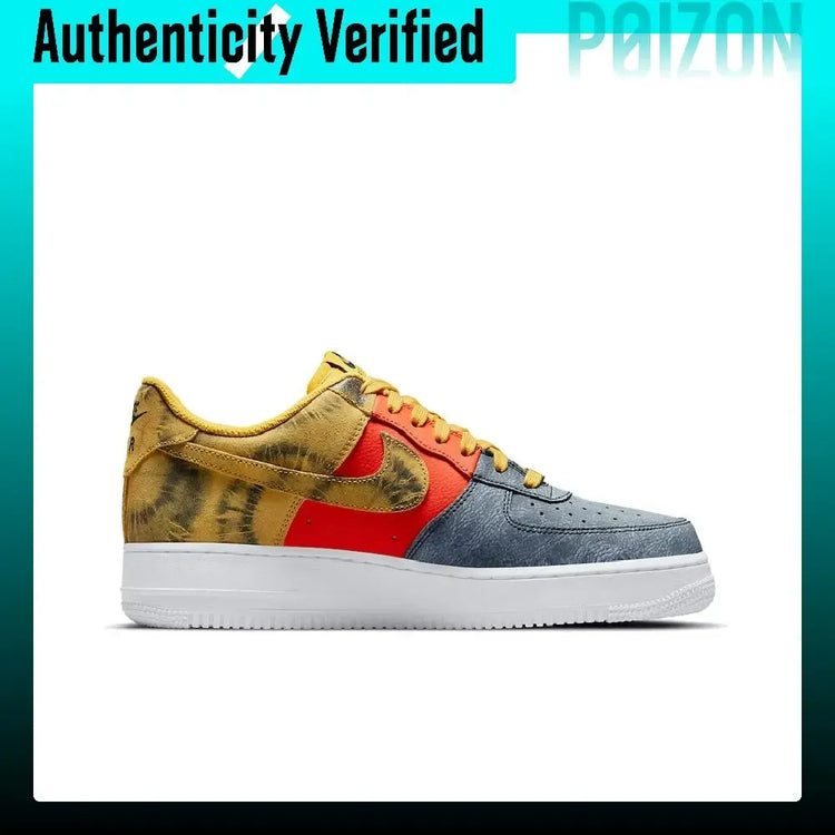 Nike Air Force 1 Skate Shoes Men's Low-top Yellow/Orange/Gray CZ0337-700