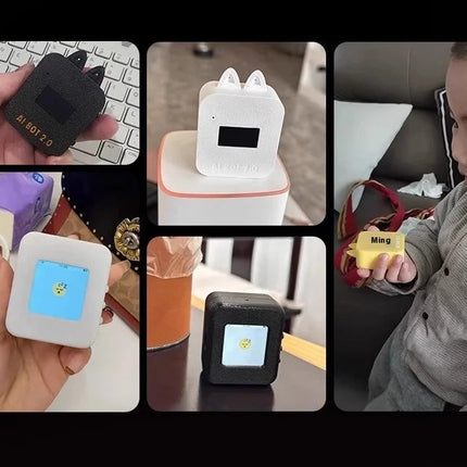 DeepSeek XiaoZhi Mini AI Emo Robot | Smart Voice Chatbot, Emotional Interaction, Personalized AI Companion, Unique Gift Idea PlatiNum