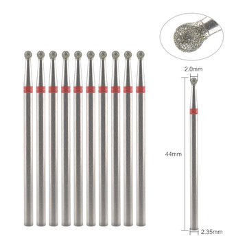 10Pcs Diamond Milling Cutter For Manicure Electric Nail Drill Bits Accessory Pedicure Machine Nail File Gel Remover Tool uñas Accesorios Y Herramientas