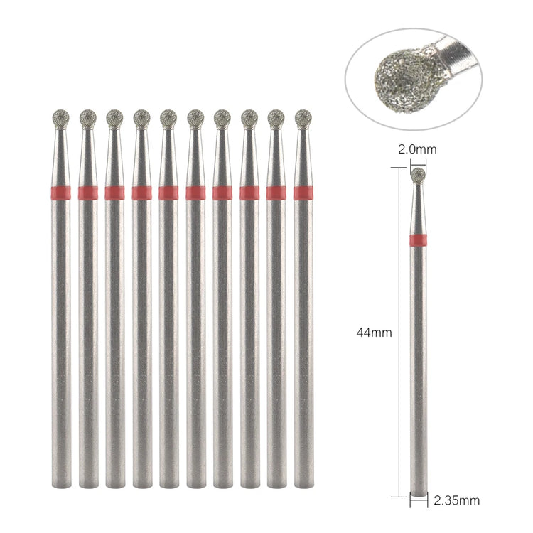 10Pcs Diamond Milling Cutter For Manicure Electric Nail Drill Bits Accessory Pedicure Machine Nail File Gel Remover Tool uñas Accesorios Y Herramientas