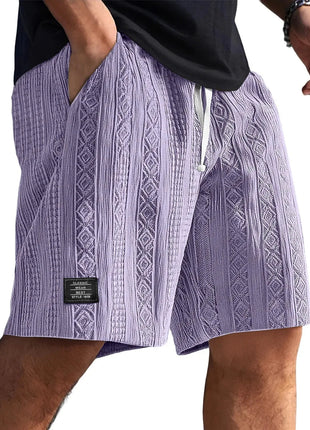 Pantaloncini Casual Jacquard da Uomo, Stile Harajuku, Tinta Unita, Pantaloni Corti alla Moda, Abbigliamento Retrò da Uomo, Streetwear Nuovo platinumshop