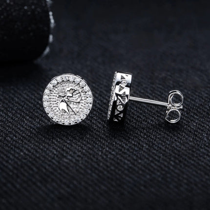 MossanRappr 0.4cttw Moissanite Angel Iced out Hip Hop Orecchini con perno 925 Sterling Silver D Colore Punk Gioielli di moda per gli uomini platinumshop