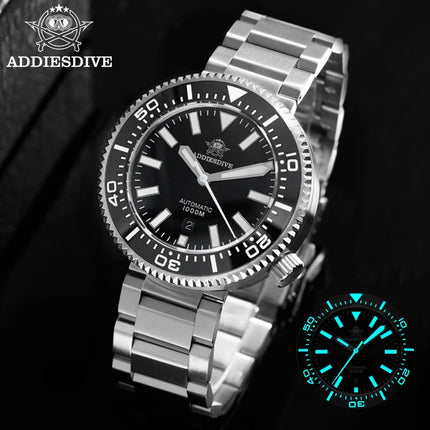 ADDIESDIVE Men's Luxury Watch 1000m Diver's Watch Waterproof Luminous Sapphire Glass Reloj Hombre Automatic Mechanical Watches