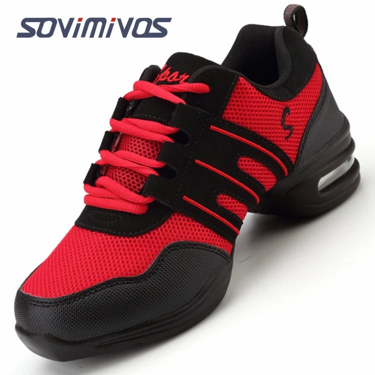 New Soft Outsole Breath Dance Shoes Women Sports Feature Dance Sneakers Jazz Hip Hop Shoes Woman Dancing Shoes Ladies Sneakers