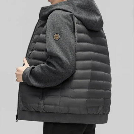 Men's Stylish Hooded Down Jacket 90% Goose Down Short Youth Coat High Quality Fashion Autumn Winter Regular Fit