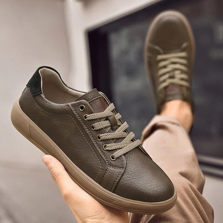 Fashion Brand Men Genuine Leather Shoes Comfortable Man Casual Shoes Outdoor Sports Sneakers Skateboard Footwear Tenis Masculino