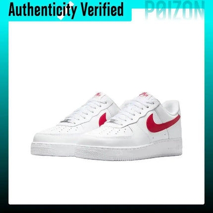 Nike Air Force 1 Skate Shoes Men's Low-top White Red FJ4146-133