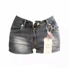 Summer Women American Retro Gyaru Tide Punk High Waist Jeans Shorts Kpop Japanese Y2K 2000s Denim Hot Pants Tide High Street PlatiNum