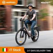 HillMiles MileCity 1 Bicicletta Elettrica Step-Through da 26 Pollici, E-Bike con Autonomia di 120km, Motore da 250W, Batteria 36V 13Ah, Velocità Massima 25km/h, Cambio a 7 Velocità, Freni a Disco, Bicicletta Elettrica Urban