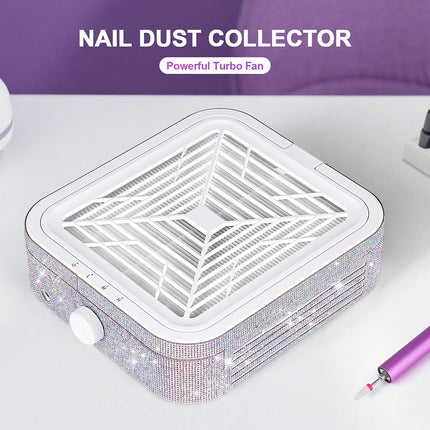 Powerful Nail Dust Collector Vacuum Extractor Manicure Machine With Replaceable Paper Filter Nail Salon Equipment