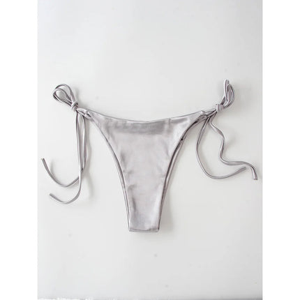 Sexy 13 colori Halter Satin Bikini brasiliano Donna Costumi da bagno Costume da bagno femminile Bikini a due pezzi Bagnante Costume da bagno Swim V4966 platinumshop