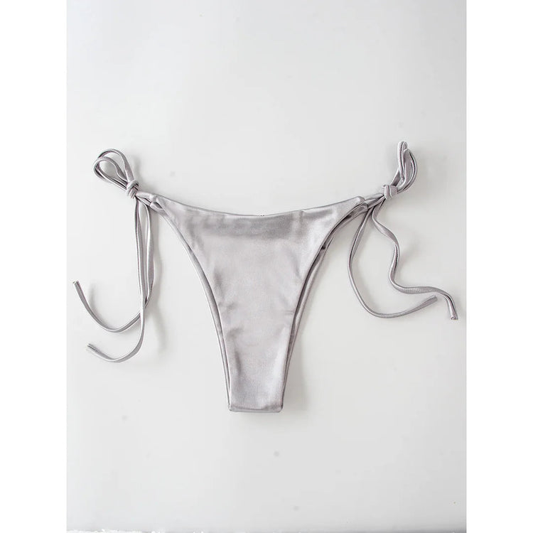 Sexy 13 colori Halter Satin Bikini brasiliano Donna Costumi da bagno Costume da bagno femminile Bikini a due pezzi Bagnante Costume da bagno Swim V4966 platinumshop