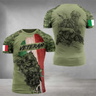 T-shirt con bandiera Camo Italia per uomo T-shirt stampata in 3D italiana T-shirt classica a maniche corte T-shirt sportiva oversize mimetica