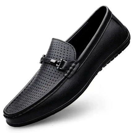 Scarpe da Uomo in Vera Pelle Taglia: 36-46 Mocassini Traspiranti Fatti a Mano per Business Casual e Guida