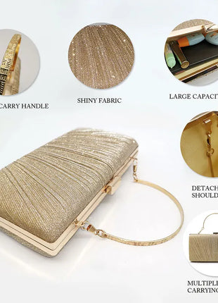 Pahajim Borse a tracolla Pochette glitterate da donna Borse da sera scintillanti Borsa con paillettes per matrimonio, festa, data, ballo di fine anno