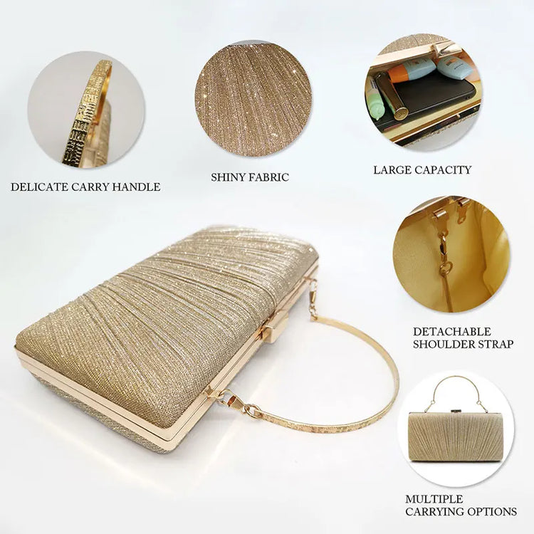 Pahajim Borse a tracolla Pochette glitterate da donna Borse da sera scintillanti Borsa con paillettes per matrimonio, festa, data, ballo di fine anno