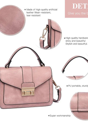 Miss Lulu WOMEN'S Handbag Small Elegant Handle bag Leather shoulder bag Stylish Shoulder bag Shoulder for Allt PlatiNum