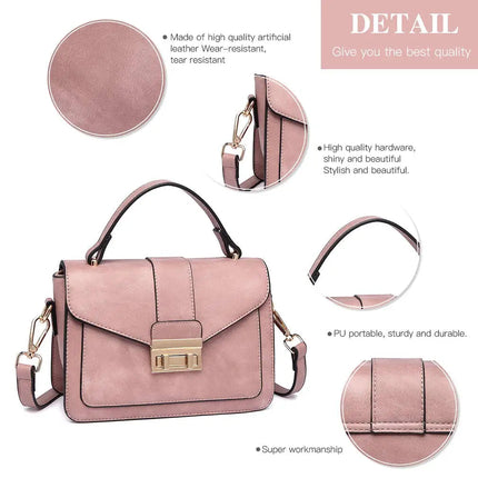 Miss Lulu WOMEN'S Handbag Small Elegant Handle bag Leather shoulder bag Stylish Shoulder bag Shoulder for Allt PlatiNum
