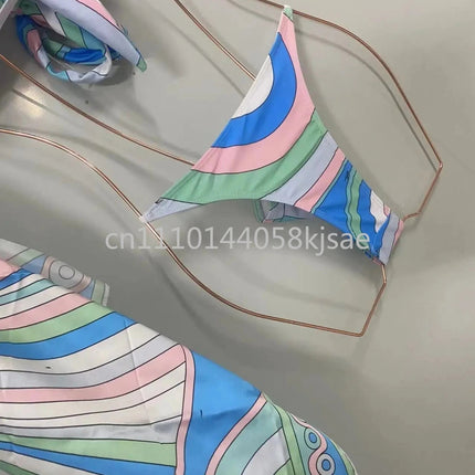 Costumi da bagno di lusso da donna con foulard, set bikini con foulard, abbigliamento da spiaggia platinumshop