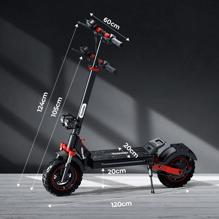 Monopattino Elettrico iScooter IX5S, Ruote da 11 Pollici, Fuoristrada, 48V15Ah 1000W, Trazione Posteriore, Velocità Massima 45km/h, Autonomia 65km, Pieghevole