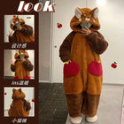 Girls Cartoon Bunny Kigurumi Onesie Pajamas Winter Thick Plush Fleece Hooded Jumpsuit Sleepwear Cute Bow Homewear Loungewear