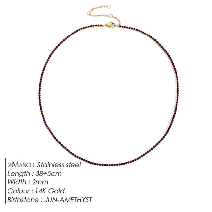 eManco Fashion Crystal High Quality Stainless Steel Gold Plated Necklace Ladies Charming Accessories Gifts Wholesale PlatiNum