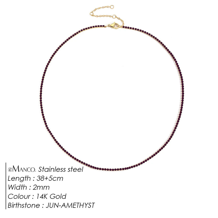 eManco Fashion Crystal High Quality Stainless Steel Gold Plated Necklace Ladies Charming Accessories Gifts Wholesale PlatiNum