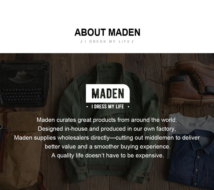 Maden P37 British Army Military Style Cargo Pants Mens Heavyweight Straight Multi Pocket Tactical Trousers Vintage Casual Autumn