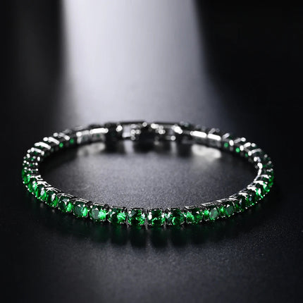 4mm Micro-inlaid Zircon Tennis Bracelet for Women 2025 New Men Bracelet Homme Jewelry Accessories Wholesale PlatiNum