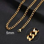 5mm Cuban Gold / 60cm 24inch