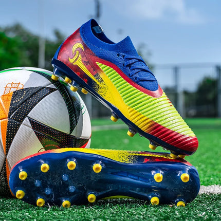 Nuovi Scarpini da Calcio per Uomo, Scarpe Sportive da Esterno per Ragazzi, Tacchetti Lunghi Antiscivolo Traspiranti, Scarpe da Calcio per Allenamento e Partite, Comode per Adulti