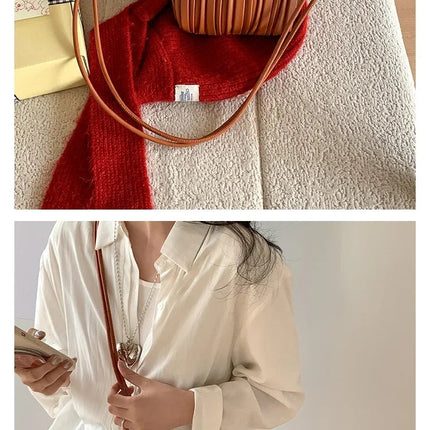 Summer Fashion New Crossbody Bag Women's PU Single Shoulder Mini Bag Luxury Versatile Pleated Casual Small Square Bag Handbags PlatiNum