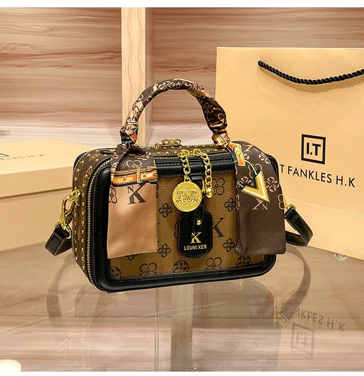 Brand Women's Bag 2025 New Style Light Luxury Western Style High Quality Handbag Designer Casual Versatile Crossbody Bag PlatiNum