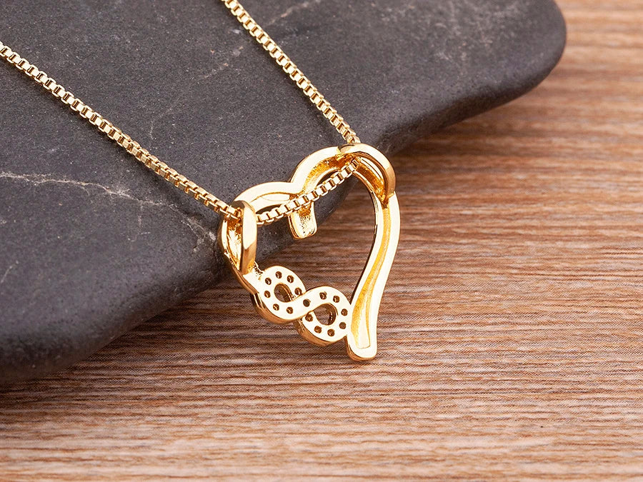 Nidin Collana con ciondolo a forma di cuore romantico per donna Girocollo con catene lunghe Collo placcato oro Collare per amanti Regalo Gioielli per feste Boho