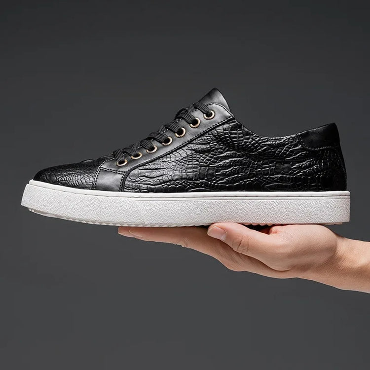 Plus Size 49 Trendy Men Leather Casual Shoes Soft Outdoor Sneakers Comfortable Lightweight Flat Shoes Classic Social Board Shoes