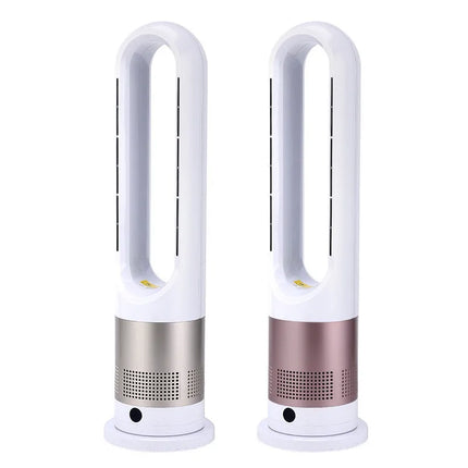 Ventilatore a torre elettrico senza lama con riscaldatore per condizionatore d'aria in piedi con raffreddamento ad aria fredda e calda con telecomando timer