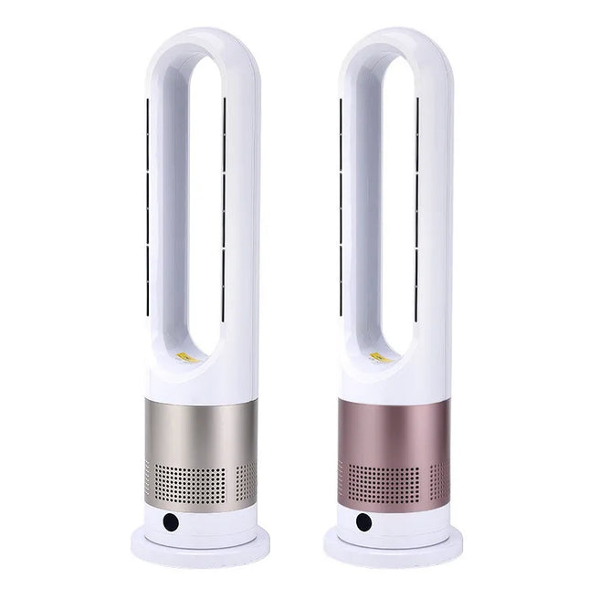 Ventilatore a torre elettrico senza lama con riscaldatore per condizionatore d'aria in piedi con raffreddamento ad aria fredda e calda con telecomando timer