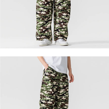 Pantaloni cargo mimetici uomo pantaloni Harem casual Harajuku larghi uomo sport all'aria aperta pantaloni a gamba larga uomo streetwear oversize High Street