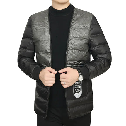 Men's Detachable Liner & Hat Puffer Coats Business Casual Hooded White Duck Down Jackets 2026 Winter Outwear Windproof Top Parka