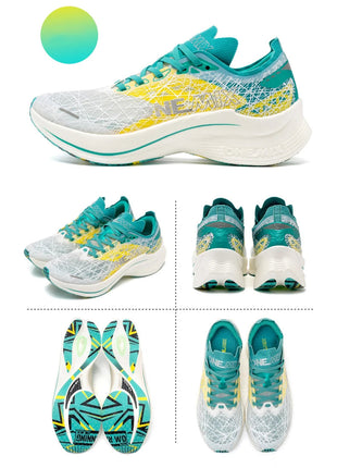 ONEMIX Scarpe da corsa con piastra in carbonio per uomo Assorbimento degli urti Scarpe sportive ultraleggere Rimbalzo Scarpe da ginnastica da maratona per donna all'aperto PlatiNum